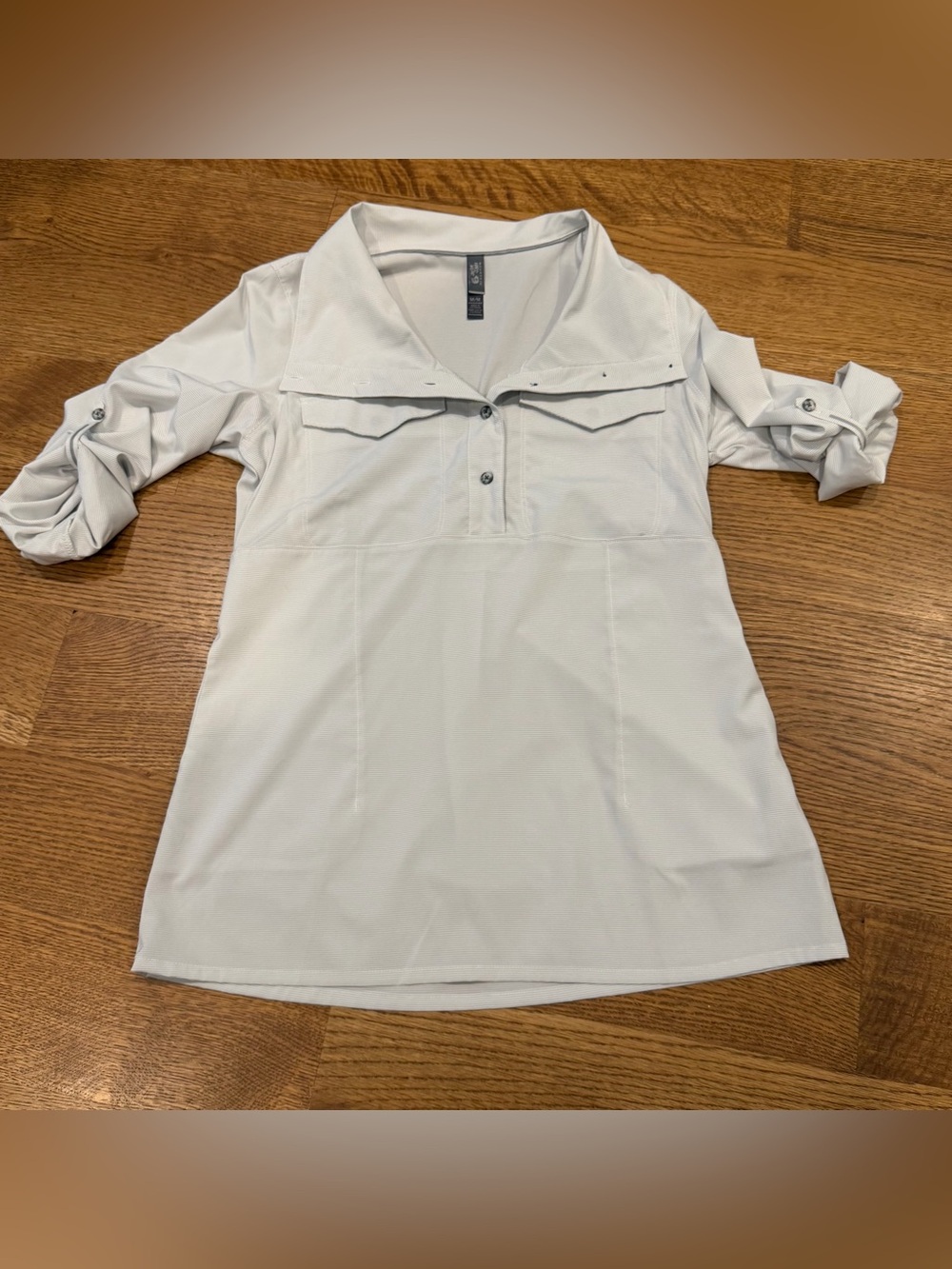 Mountain Hardwear CityPass Popover Striped Roll Tab Outdoor Shirt Tunic Womens M